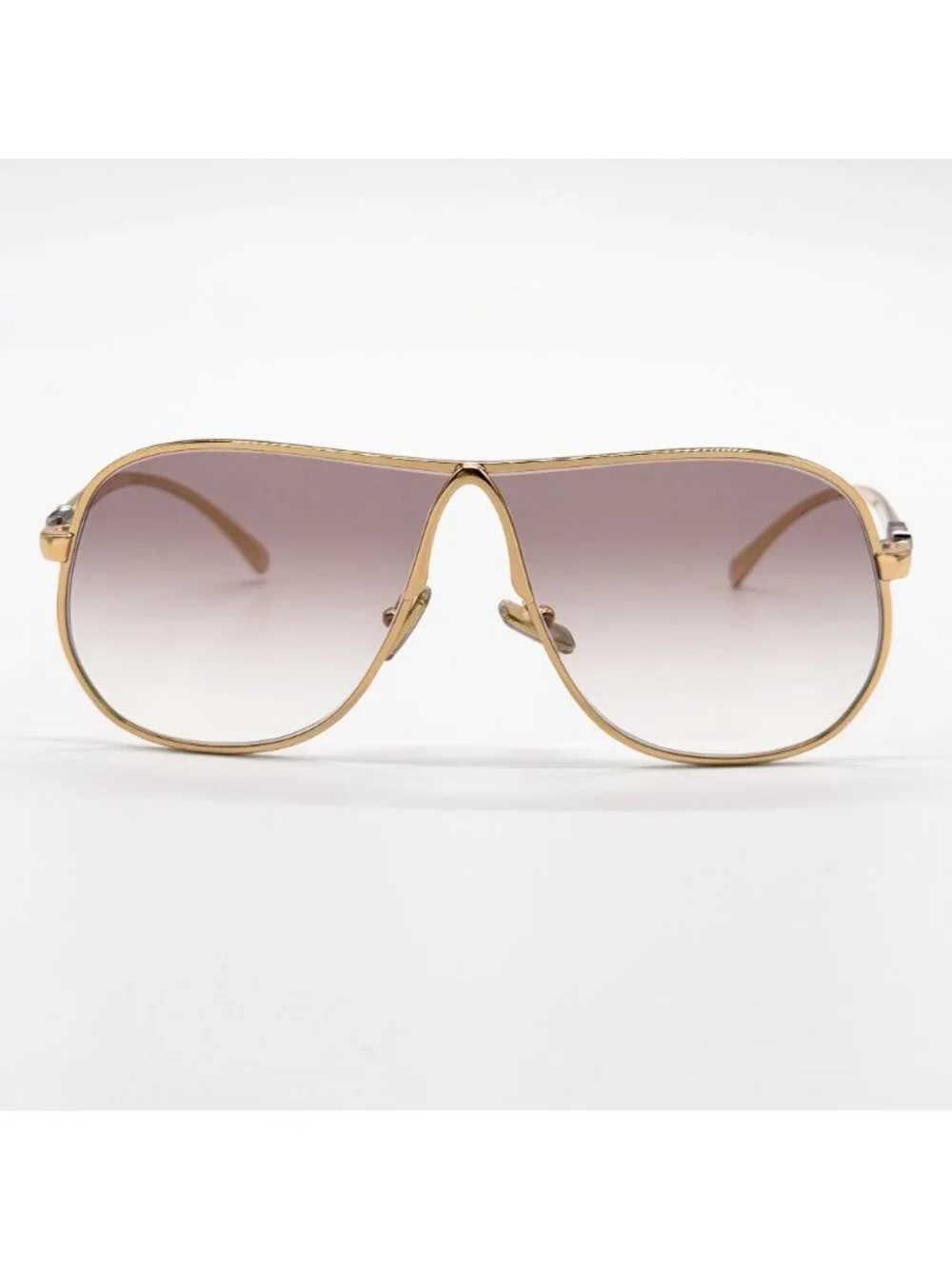 New Miu Miu MU A56S Oversized Gold Brown Sunglasses MUA56S 5AK90L
